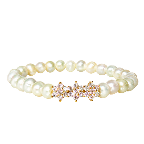 ROSITAS ON WHITE PEARL BRACELET