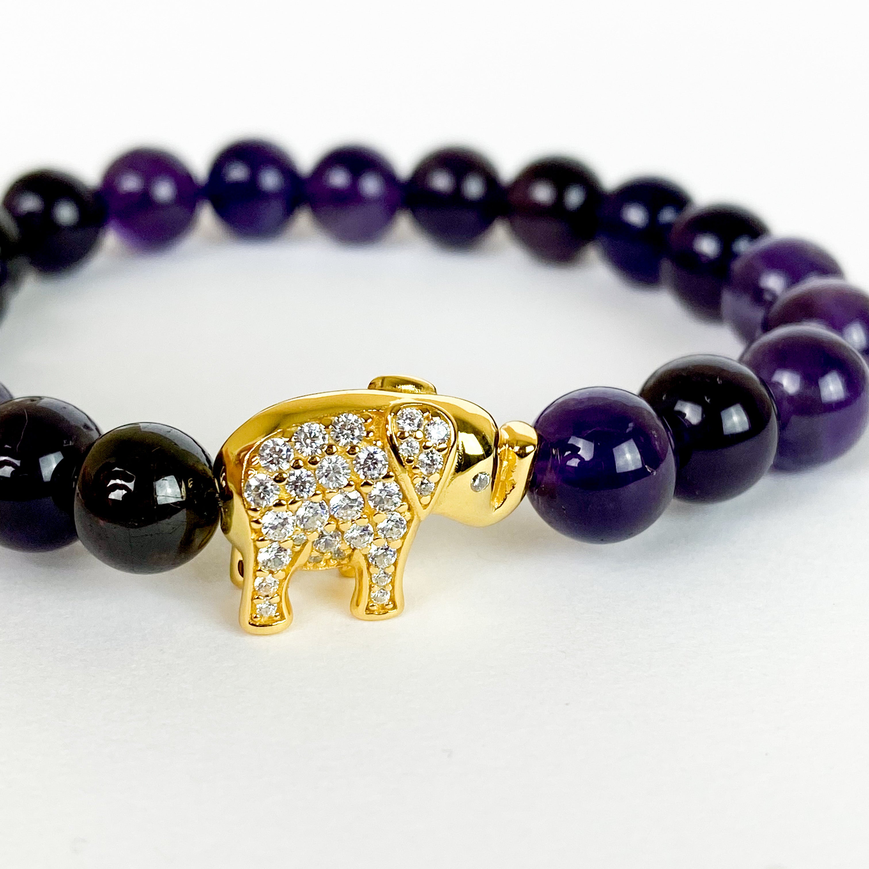 Elephant on Amethyst