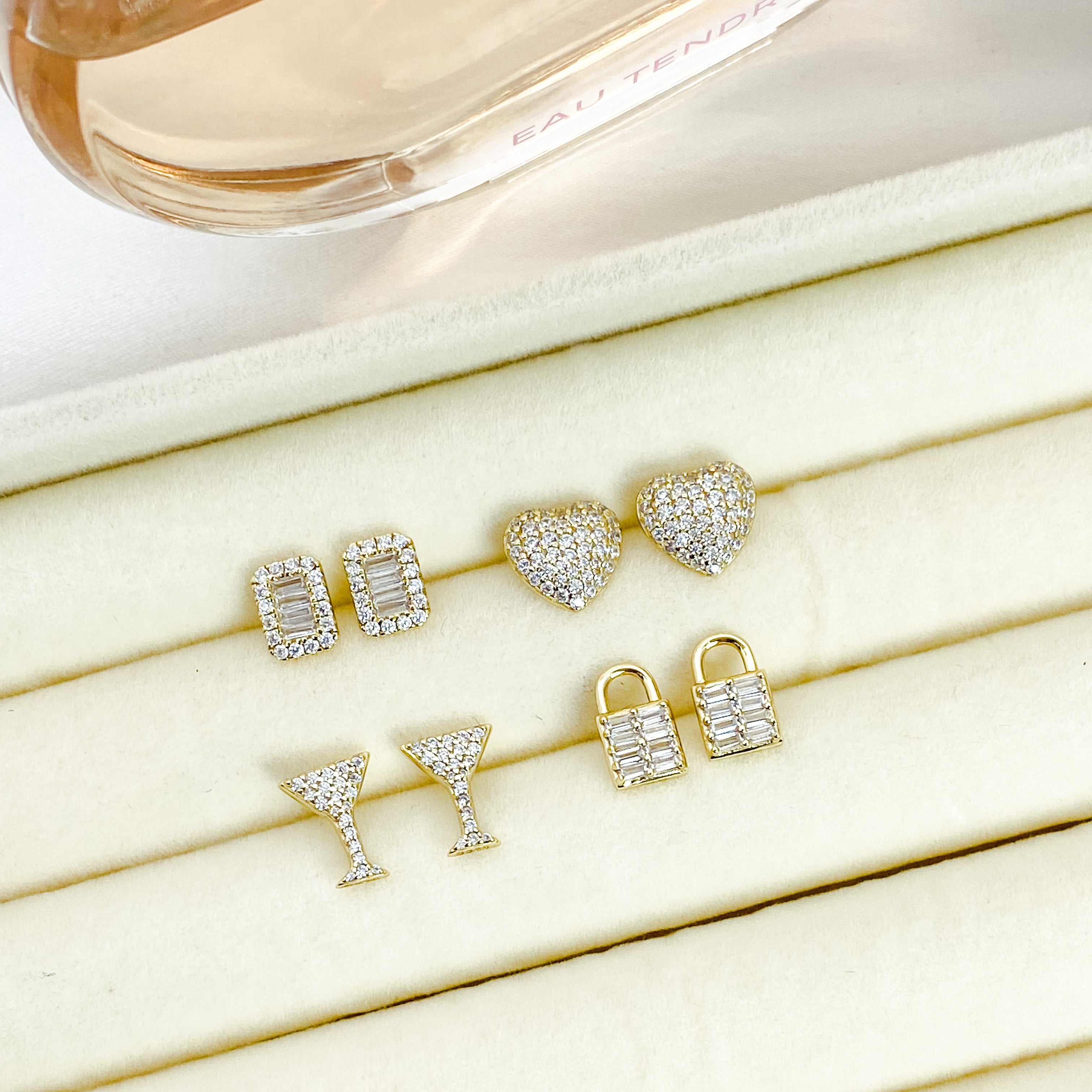 Puffy Heart Studs