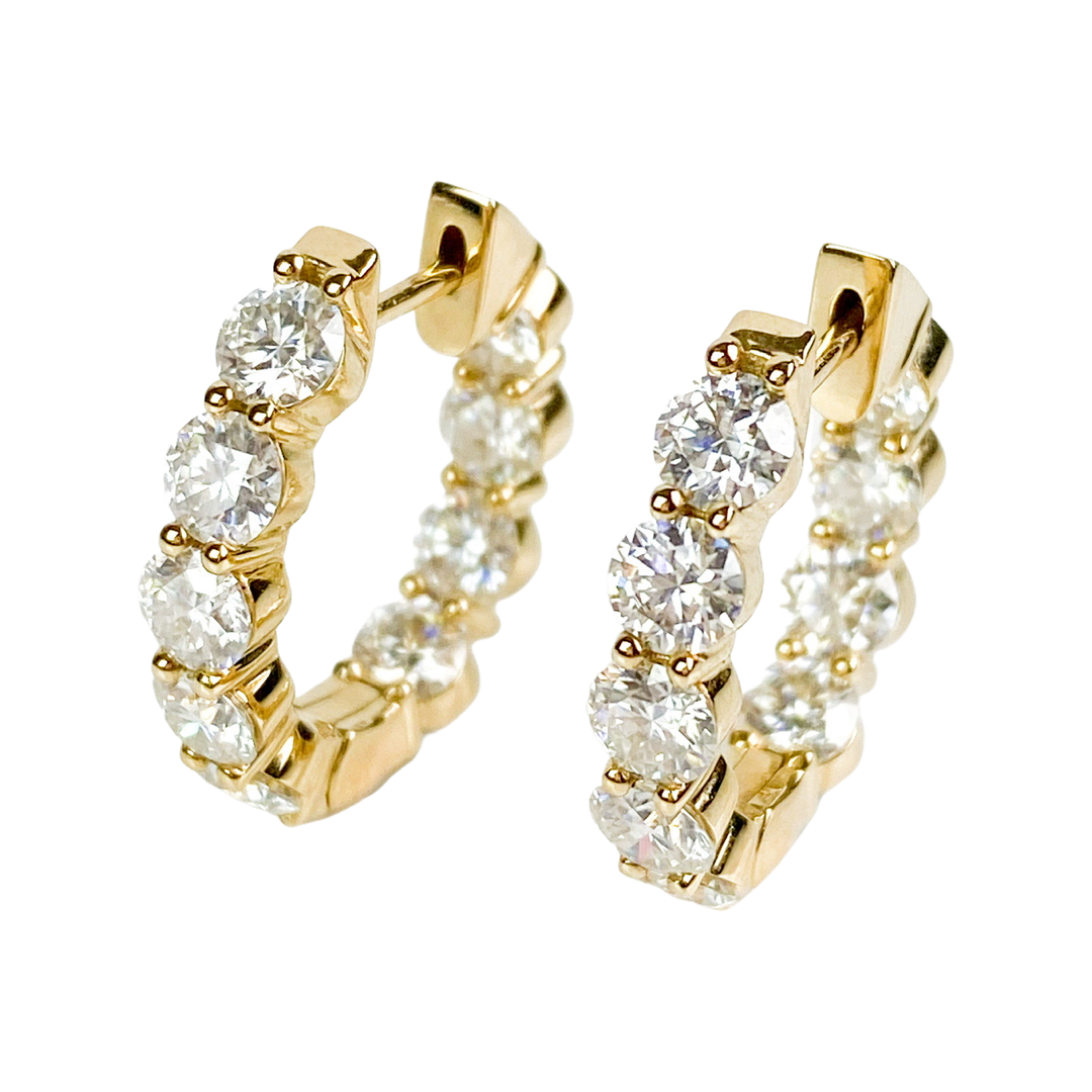 Inside Out Moissanite Hoop Earrings