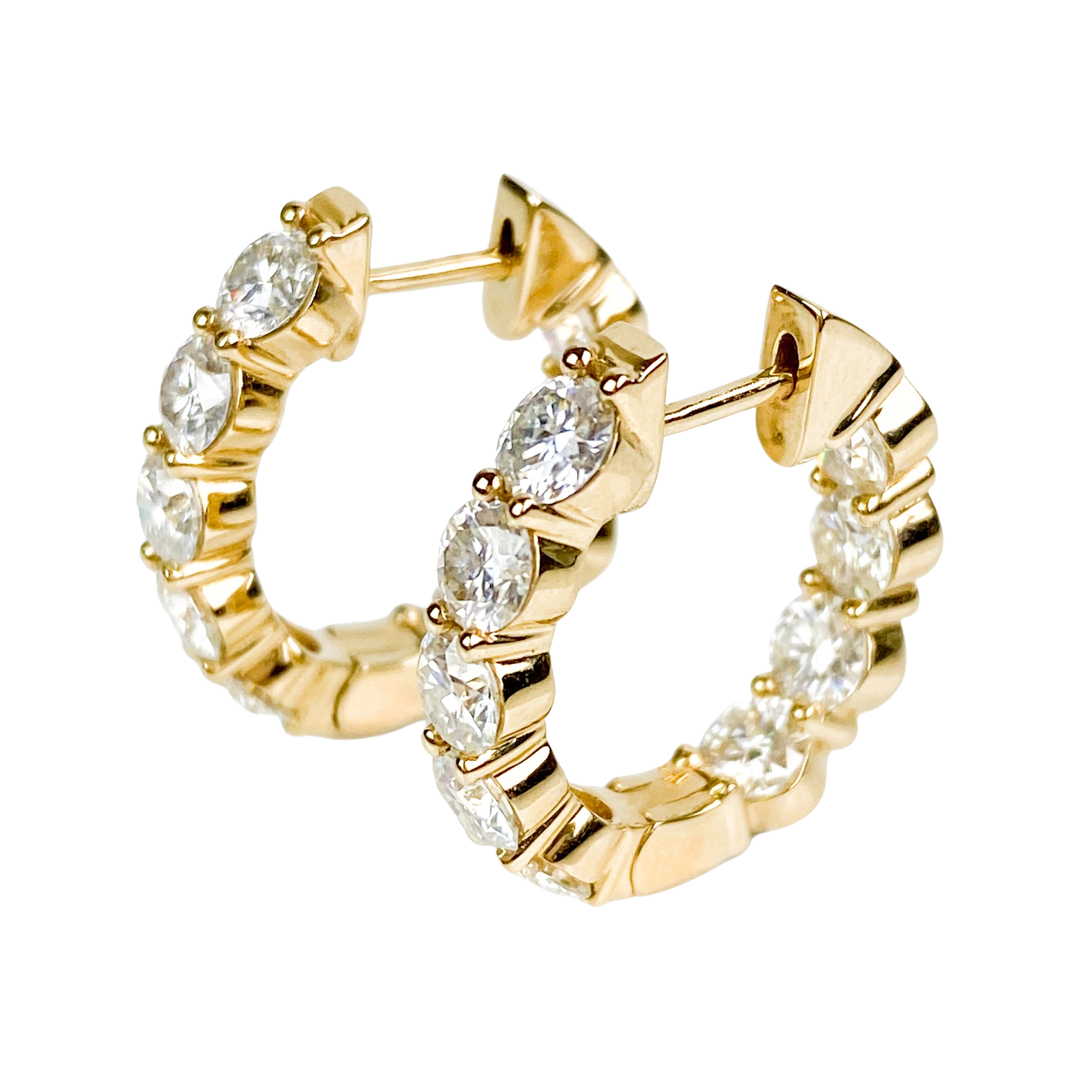 Inside Out Moissanite Hoop Earrings