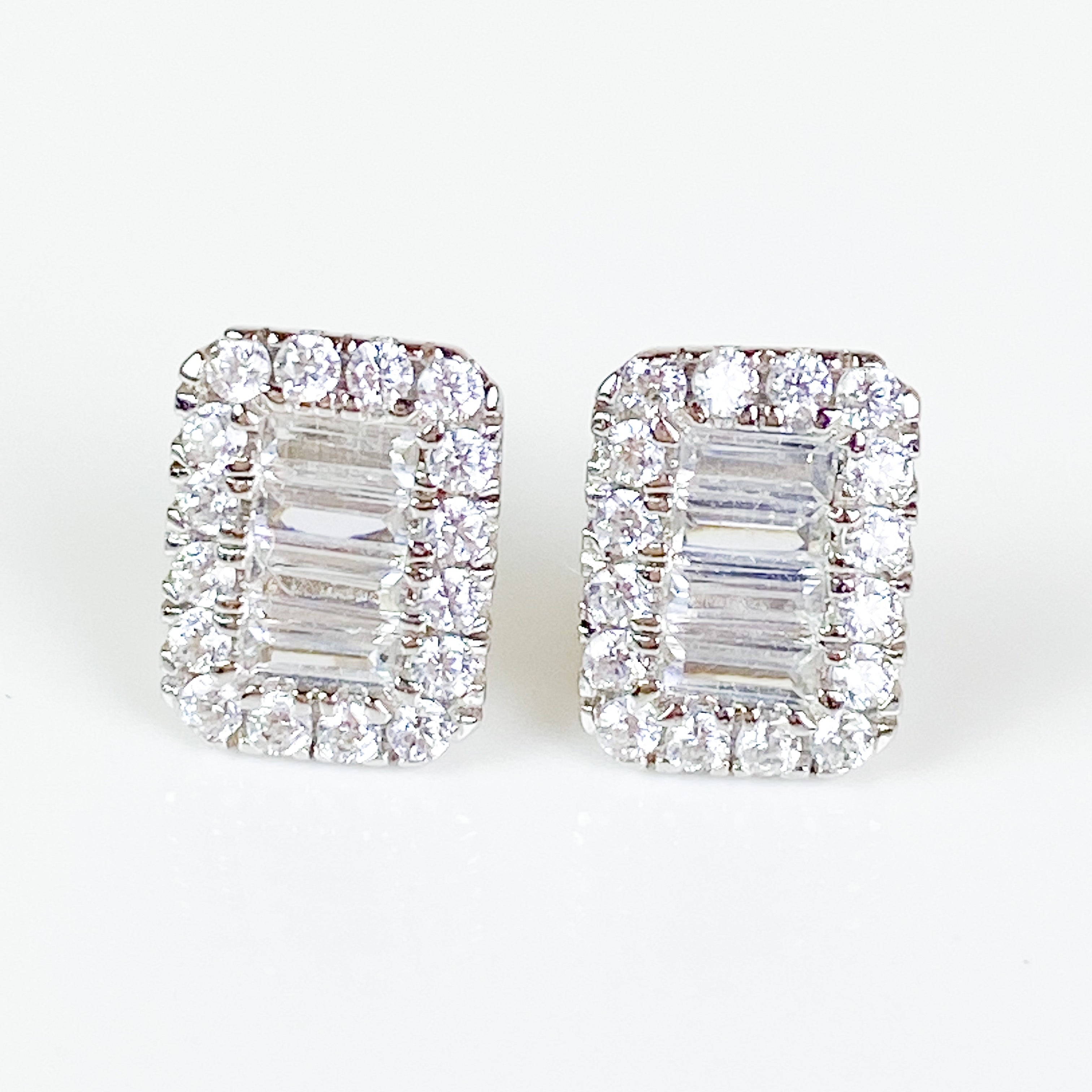 Baguette Rectangular  Studs