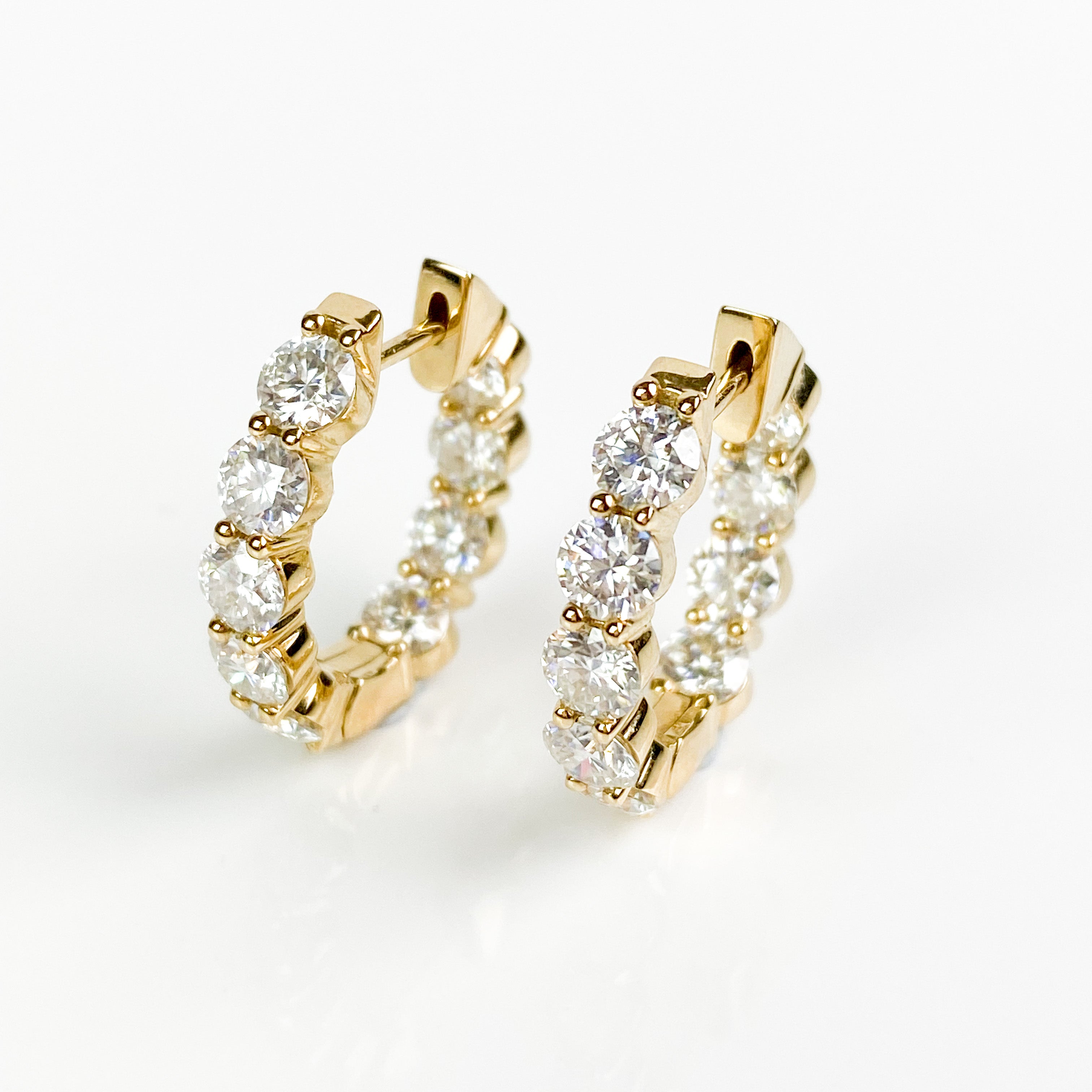 Inside Out Moissanite Hoop Earrings