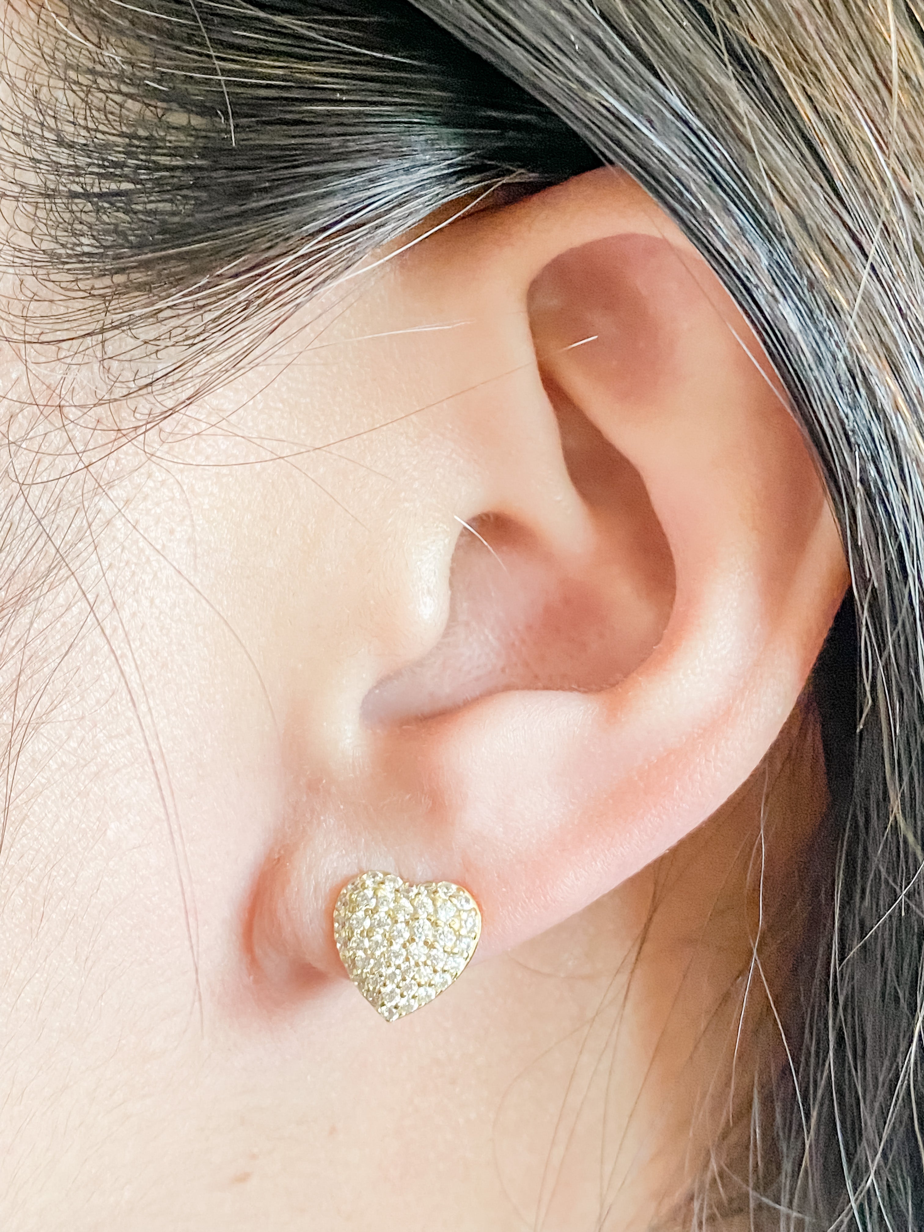 Puffy Heart Studs