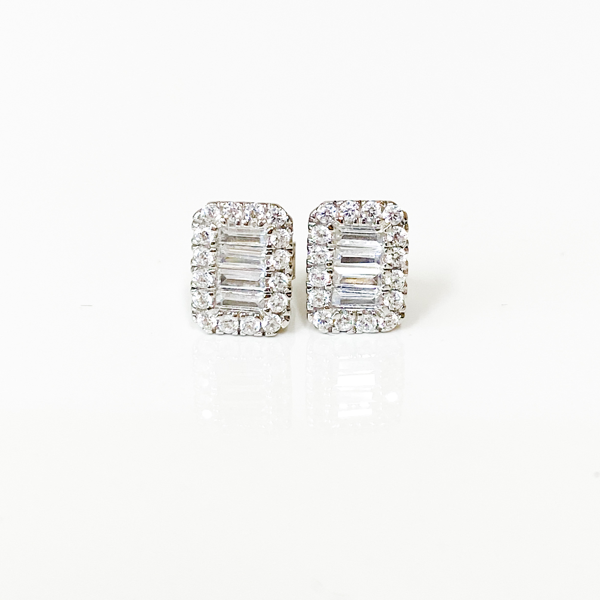 Baguette Rectangular  Studs