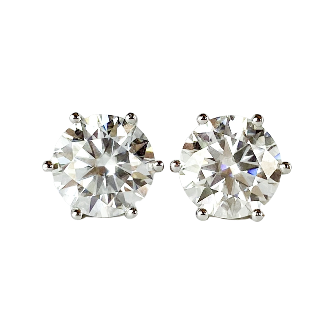 Round Moissanite Studs (2 Carats Per Earring)